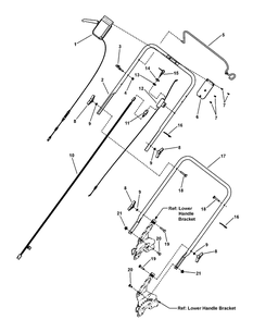 Handles And Controls Group Diagram and Parts List for 7800662-BTXPV22700E 2010 Briggs and Stratton Lawn Mower